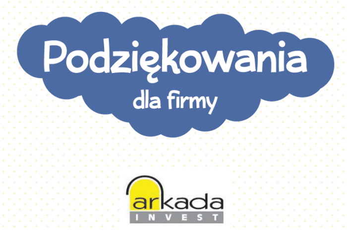 Podziękowanie za wsparcie akcji charytatywnej