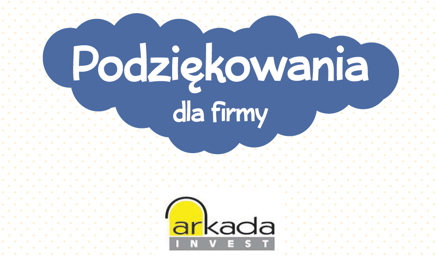 Podziękowanie za wsparcie akcji charytatywnej