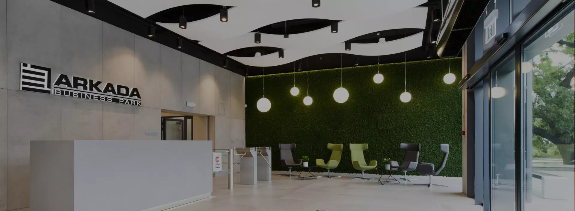lobby biurowca Arkada Business Park Bydgoszcz